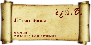 Ámon Bence névjegykártya