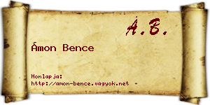 Ámon Bence névjegykártya