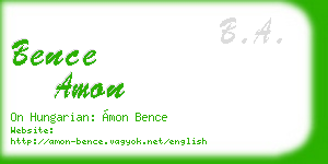 bence amon business card